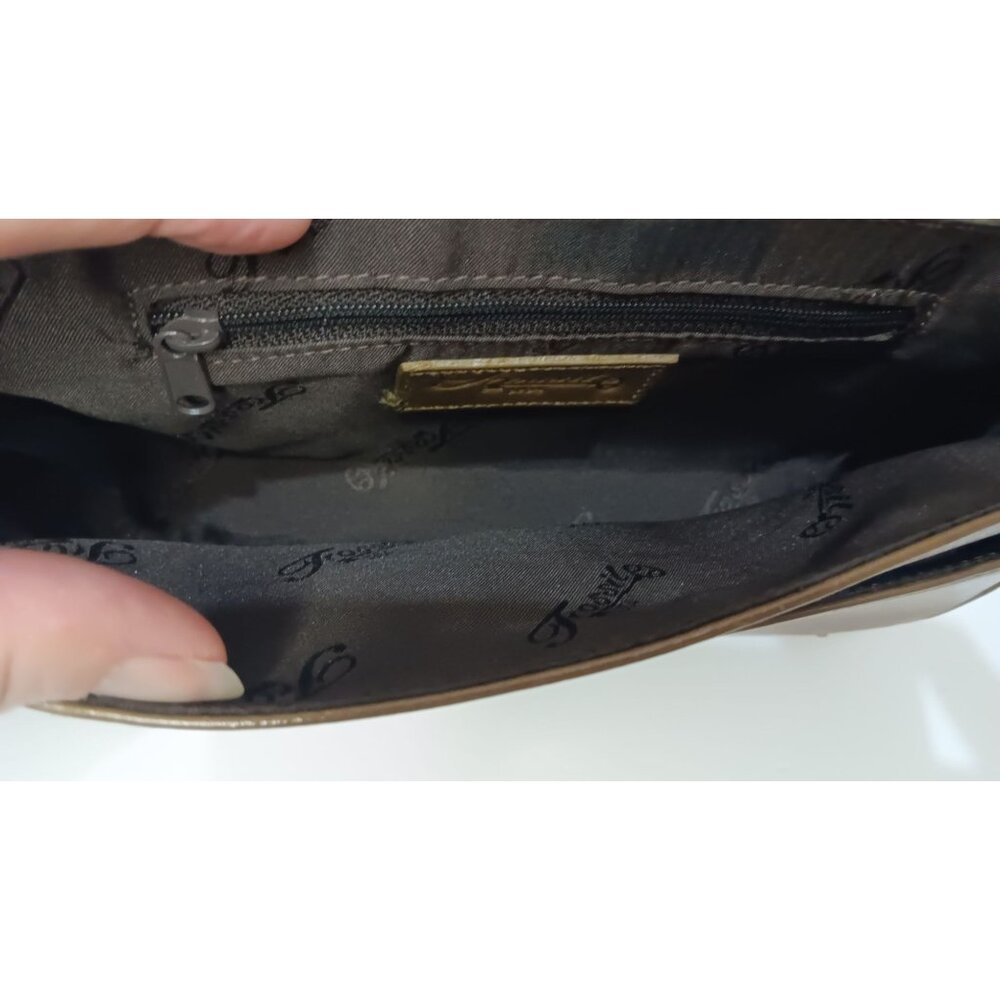Fossil Brown Leather Small Shoulder Retro Classic Casual Event Occasion Handbag - Picture 7 of 7